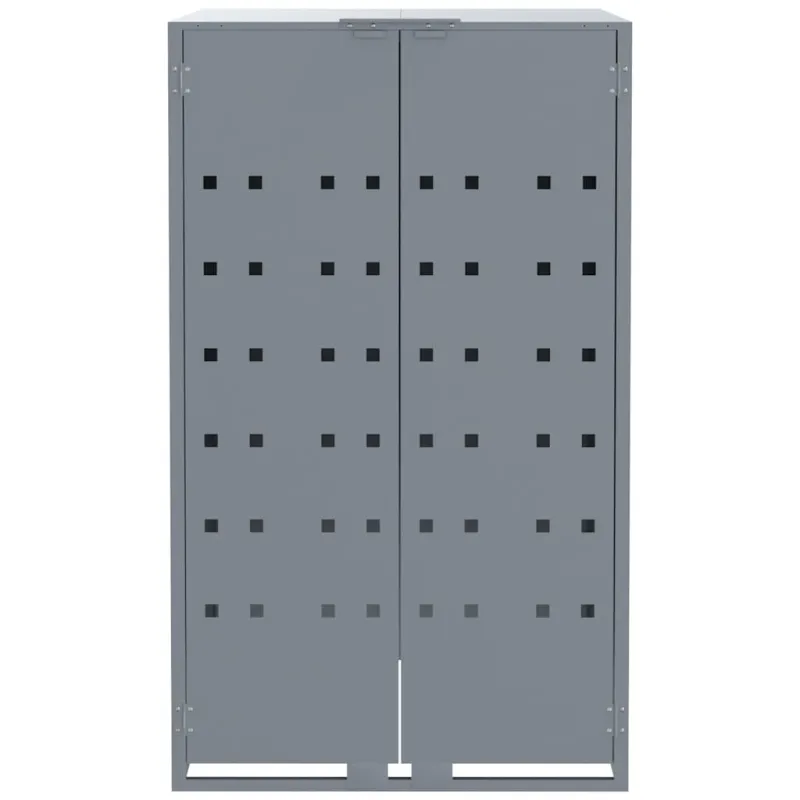 Stoginė 6 konteineriams, pilka, 414x79x117cm, plienas