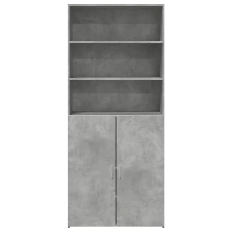 Komoda, betono pilkos spalvos, 80x42,5x185cm, apdirbta mediena