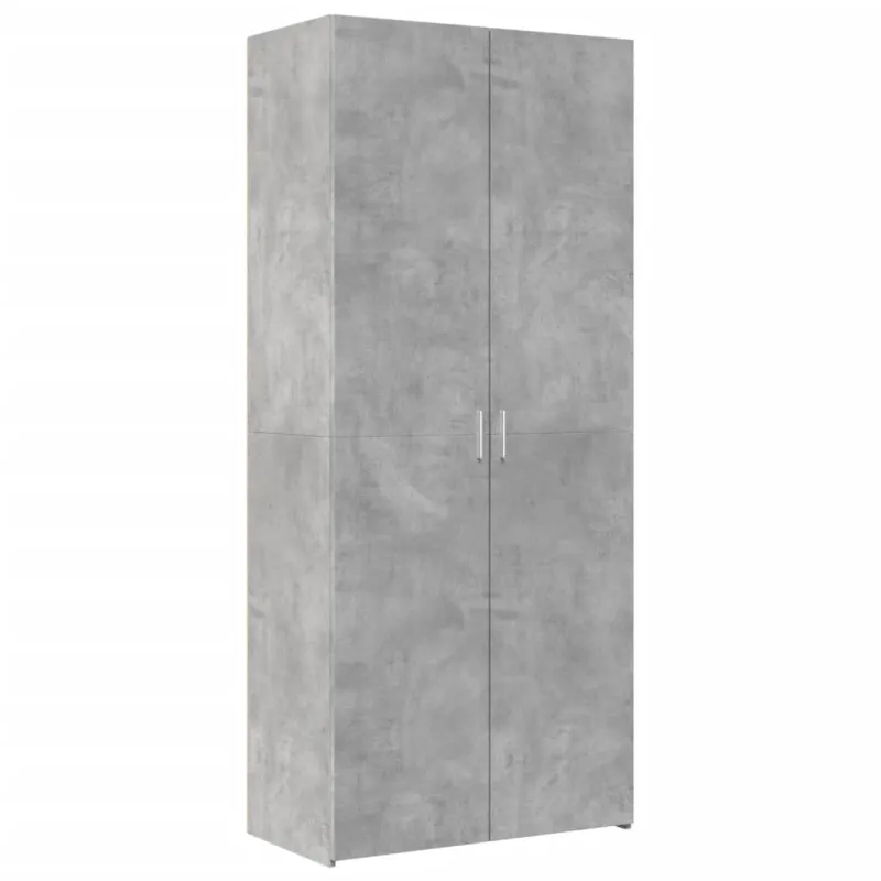 Komoda, betono pilkos spalvos, 80x42,5x185cm, apdirbta mediena