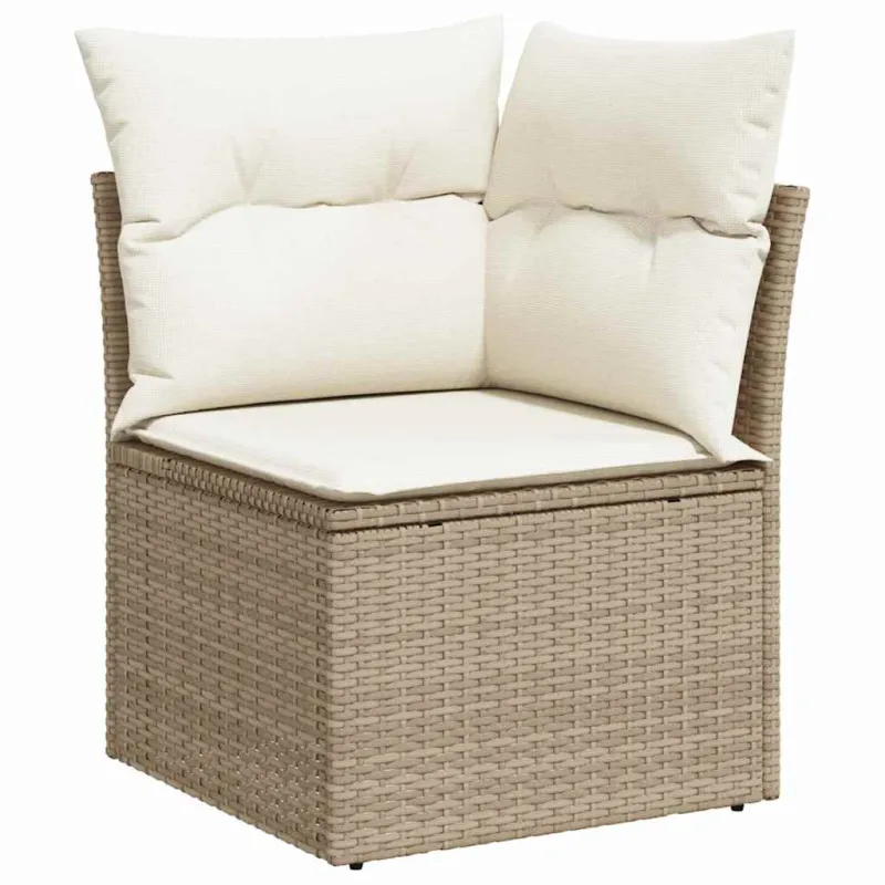 Sodo sohvaryhmä säilytystilalla, 8 osaa, hiekka- ja polyrottinkia