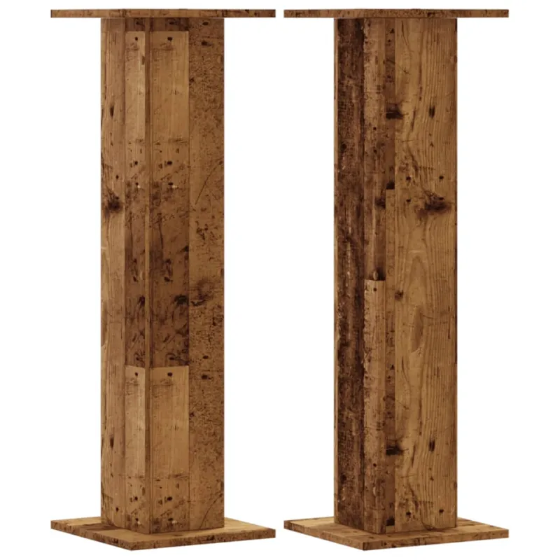 Stovai augalams, 2vnt., sendintos medienos, 30x30x95cm, mediena