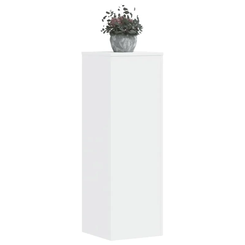 Stovai augalams, 2vnt., baltos spalvos, 33x33x100cm, mediena