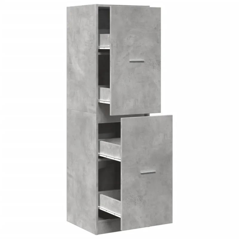 Vaistų spintelė, betono pilkos spalvos, 40x41x144,5cm, mediena