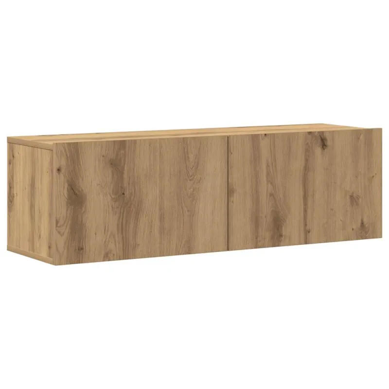 4 dalių sieninis televizoriaus spintelės komplektas Artisan Oak
