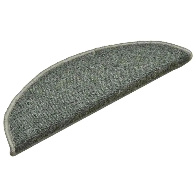 Laiptų kilimėliai, 30 vnt., 56x17x3 cm, tamsiai žali, pusapvaliai