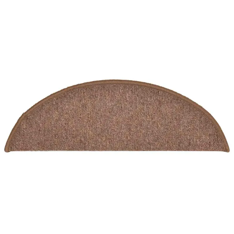 Laiptų kilimėliai, 30 vnt., 56x17x3 cm, rudi, pusapvaliai
