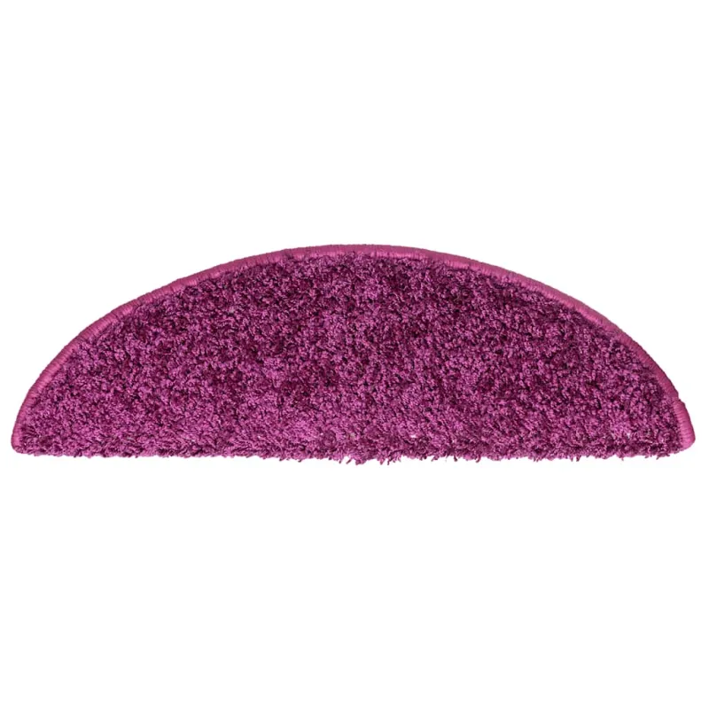 Laiptų kilimėliai, 30 vnt., 56x17x3 cm, violetiniai, pusapvaliai