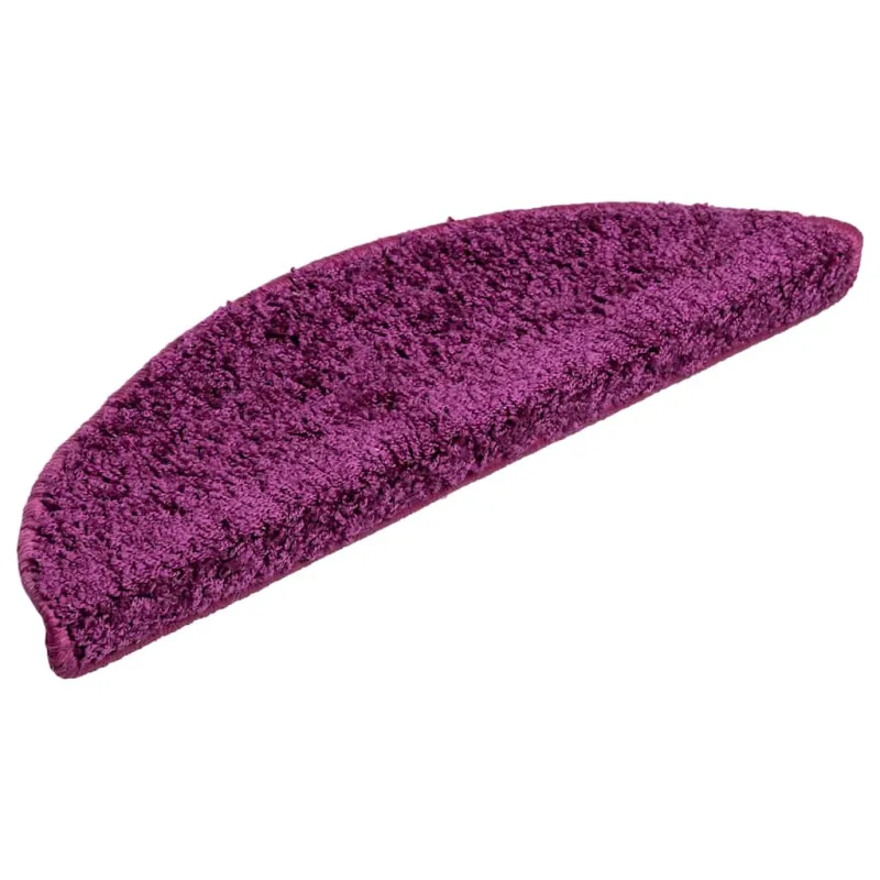 Laiptų kilimėliai, 20 vnt., 56x17x3 cm, violetiniai, pusapvaliai