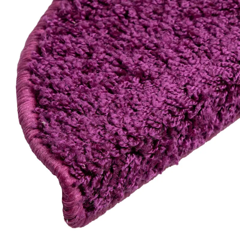 Laiptų kilimėliai, 20 vnt., 56x17x3 cm, violetiniai, pusapvaliai