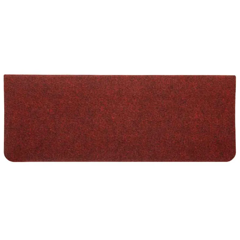 Lipnūs laiptų kilimėliai, 15vnt., raudonos, 65x24,5x3,5cm
