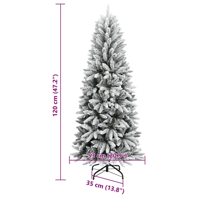 Dirbtinė Kalėdų eglutė su sniegu, 120cm, PVC ir PE