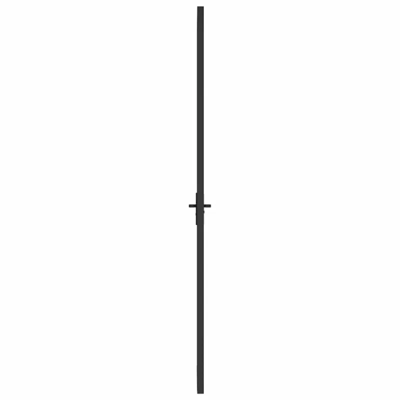 Vidaus durys, juodos, 83x201,5cm, matinis stiklas ir aliuminis