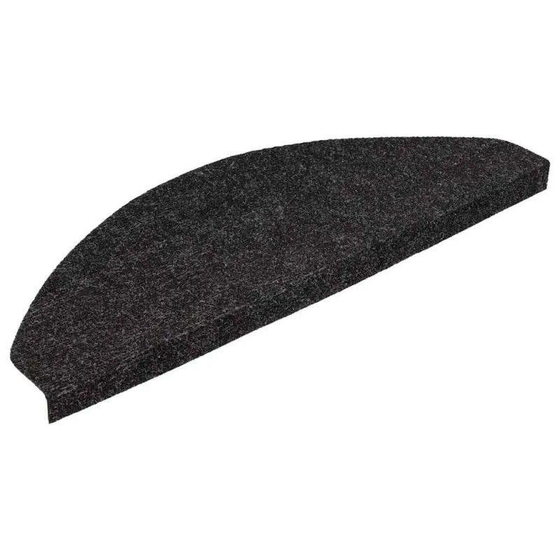 Lipnūs laiptų kilimėliai, 10vnt., antracito, 65x22,5x3,5cm