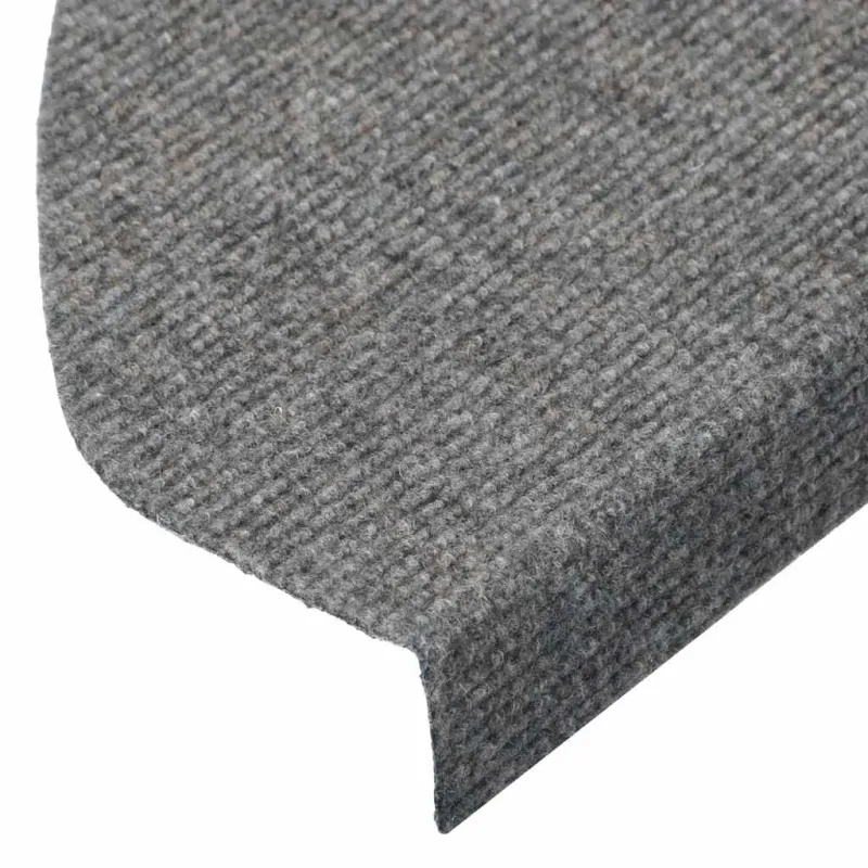 Lipnūs laiptų kilimėliai, 10vnt., pilki, 65x22,5x3,5cm