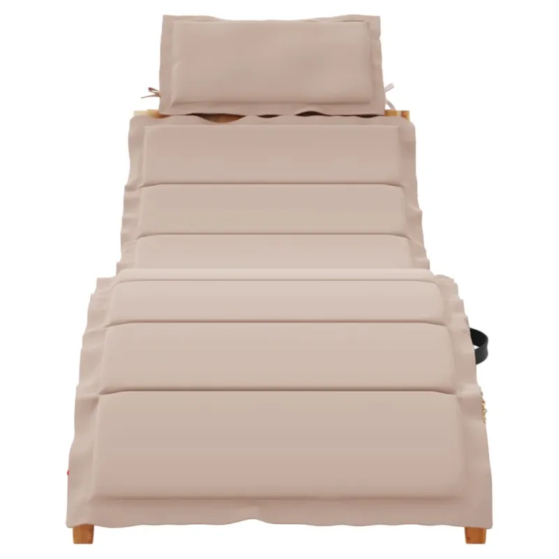 Saulės gultas | taupe 55 x 184 x 64cm Kietos akacijos mediena