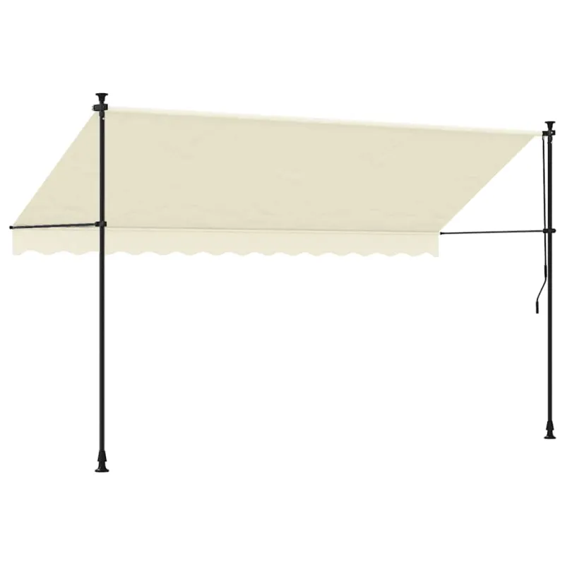 Ištraukiama markizė, kreminė, 350x150cm, audinys ir plienas