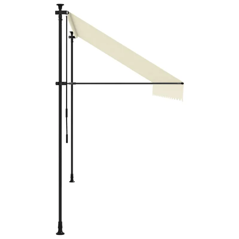 Ištraukiama markizė, kreminė, 350x150cm, audinys ir plienas