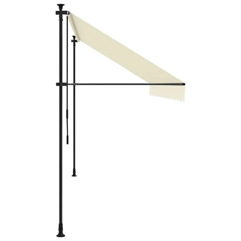 Ištraukiama markizė, kreminė, 400x150cm, audinys ir plienas