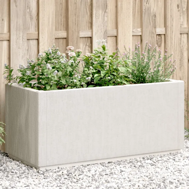 Sodo lovelis, baltos spalvos, 80x36x35cm, PP