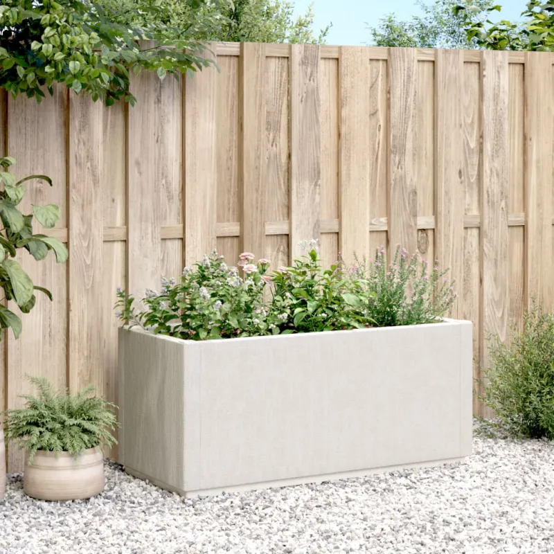 Sodo lovelis, baltos spalvos, 80x36x35cm, PP