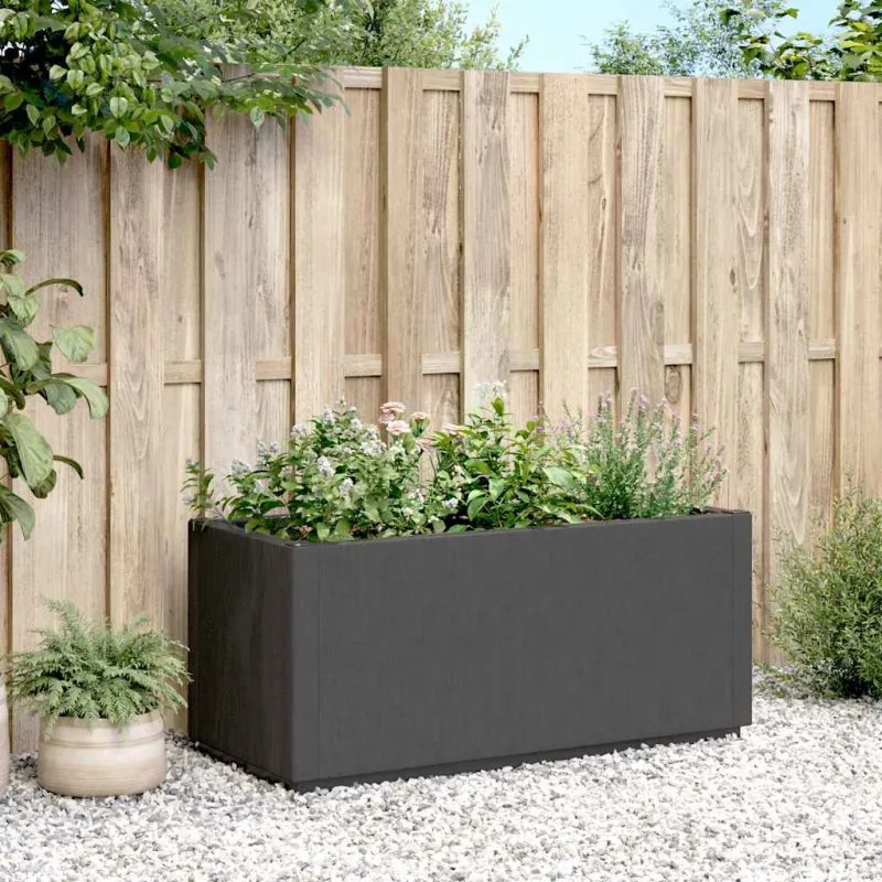 Sodo lovelis, tamsiai pilkos spalvos, 80x36x35cm, PP