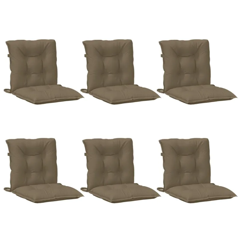 Kėdės pagalvėlės, 6vnt., taupe, 100x50x7cm, audinys