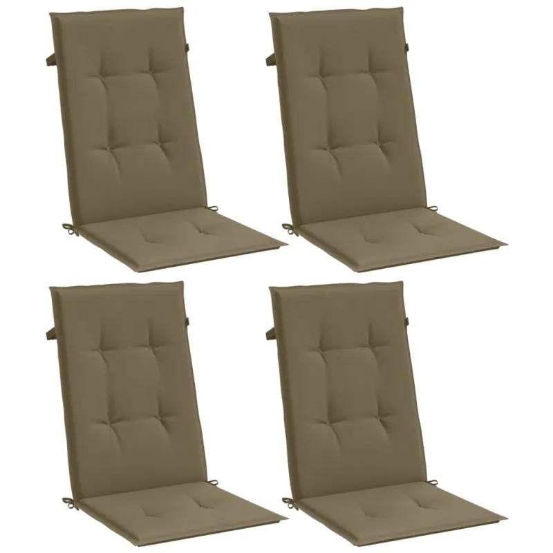 Kėdės pagalvėlės, 4vnt., taupe, 120x50x4cm, audinys