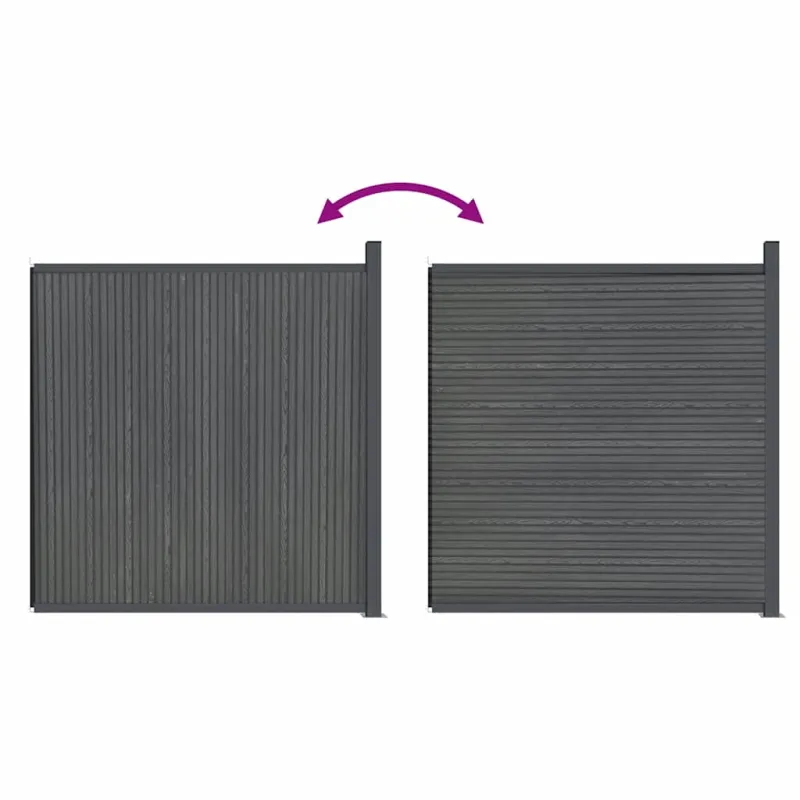 Tvoros segmentas, pilkos spalvos, 173x186cm, WPC