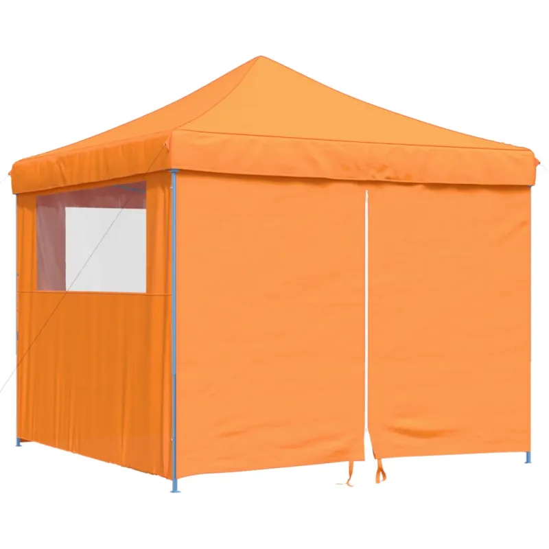 Išskleidžiama proginė palapinė su 4 sienomis, oranžinė