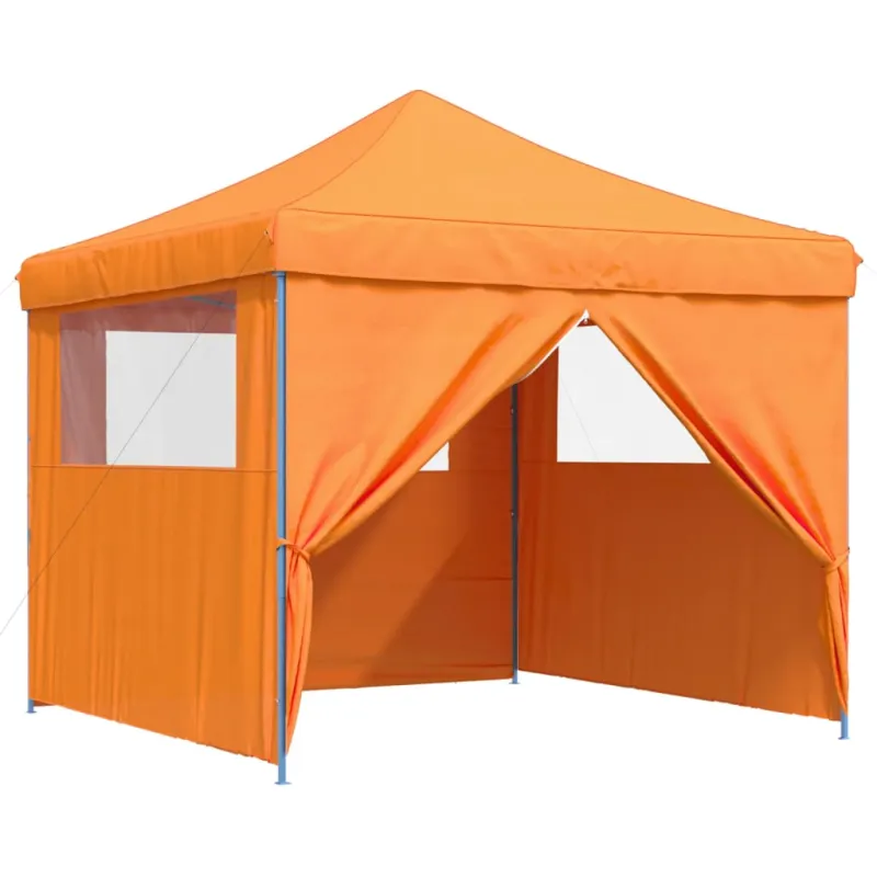 Išskleidžiama proginė palapinė su 4 sienomis, oranžinė