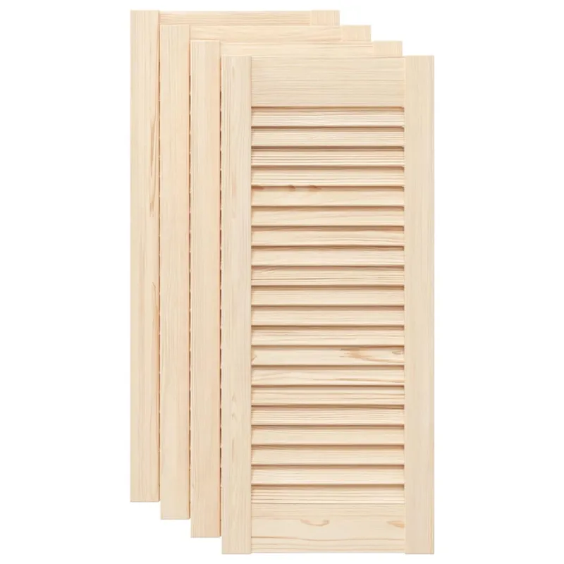 Spintelės durelės, 4vnt., 69x29,5cm, pušis, žaliuzių dizaino