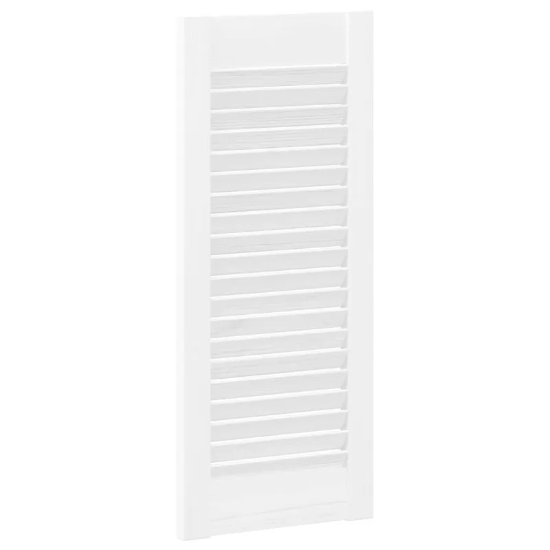 Spintelės durelės, baltos, 61,5x29,5cm, žaliuzių dizaino