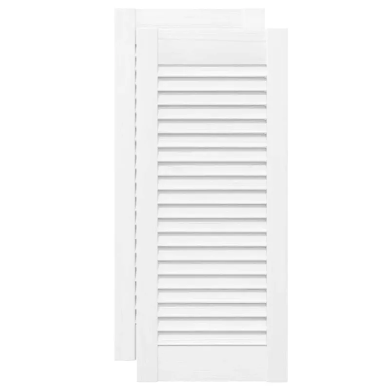 Spintelės durelės, 2vnt., baltos, 69x29,5cm, žaliuzių dizaino