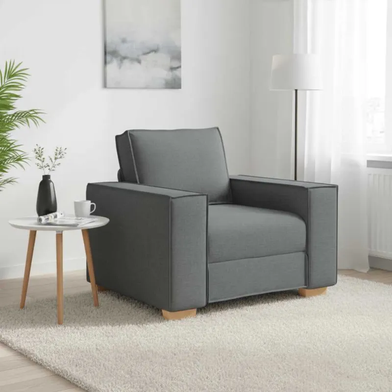 Sofa-kėdė, tamsiai pilka, 100x78x84 cm, audinys