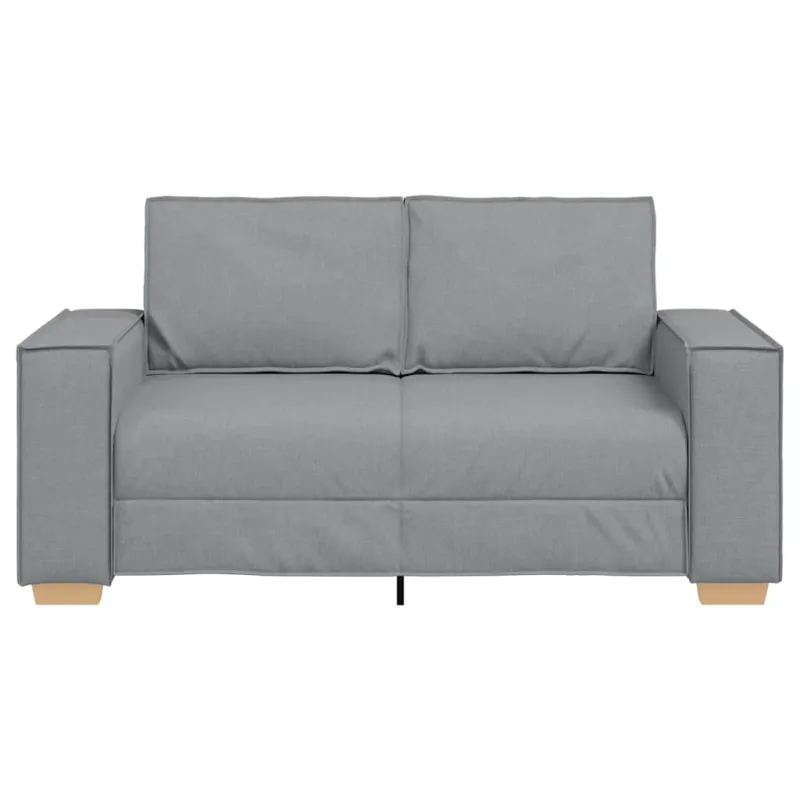 Dvivietė sofa, šviesiai pilka, 160x78x84 cm, audinys