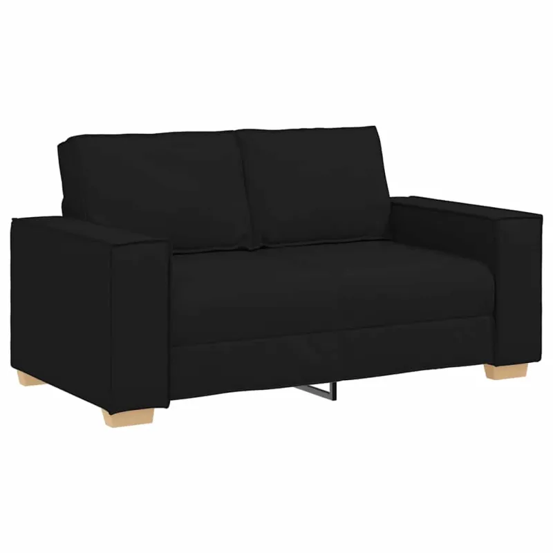 Dvivietė sofa, juoda, 160x78x84 cm, audinys