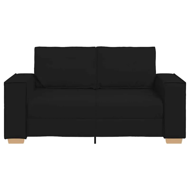 Dvivietė sofa, juoda, 160x78x84 cm, audinys