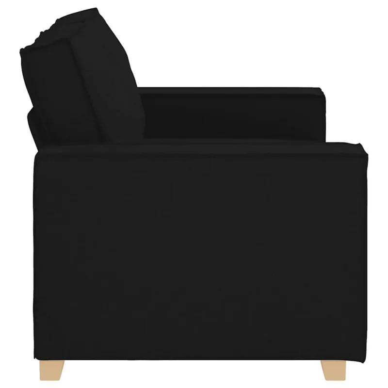 Dvivietė sofa, juoda, 160x78x84 cm, audinys