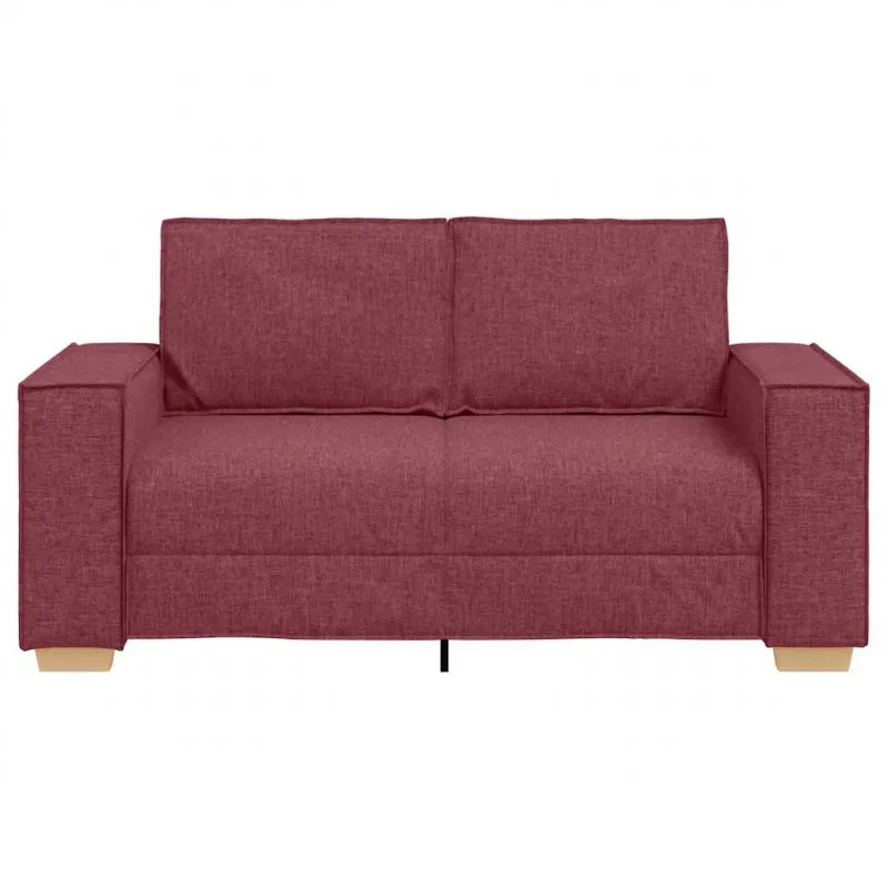 Dvivietė sofa, vyno raudonumo, 160x78x84 cm, audinys