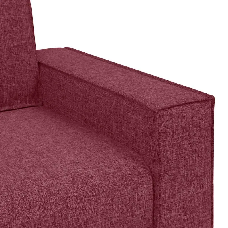 Dvivietė sofa, vyno raudonumo, 160x78x84 cm, audinys