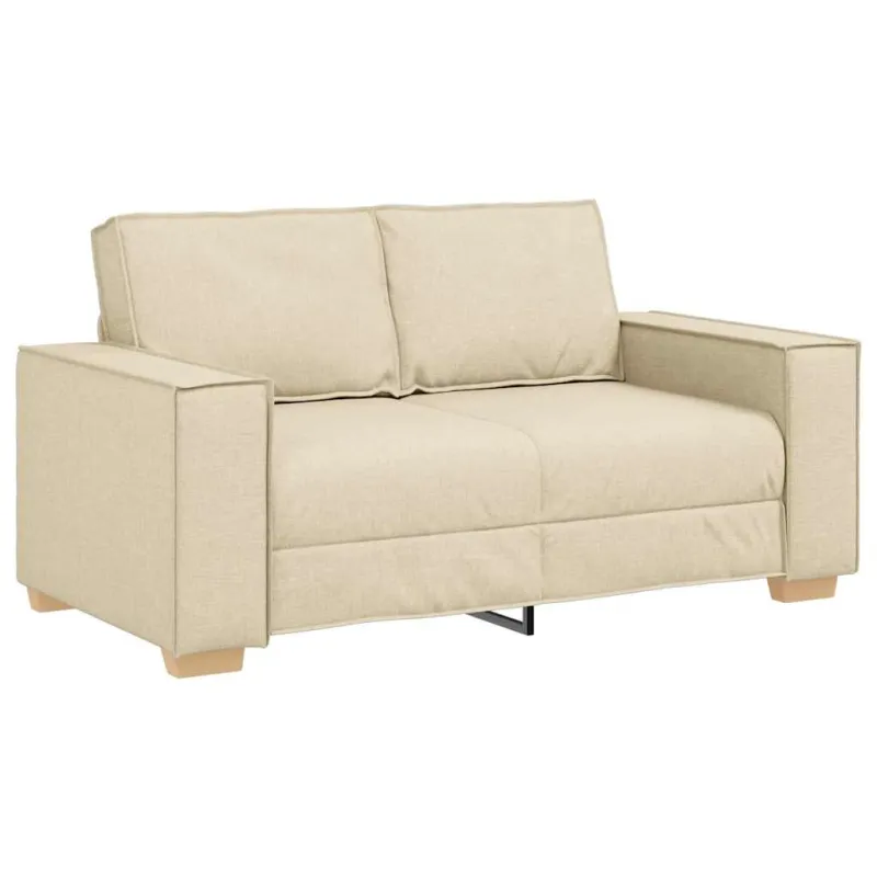 Dvivietė sofa, kreminės spalvos, 160x78x84 cm, audinys