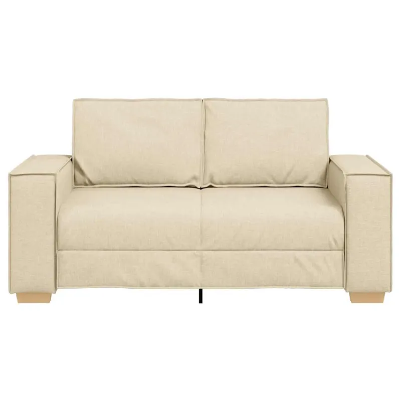 Dvivietė sofa, kreminės spalvos, 160x78x84 cm, audinys
