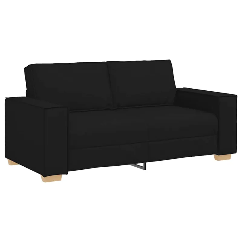 Dvivietė sofa, juoda, 180x78x84 cm, audinys