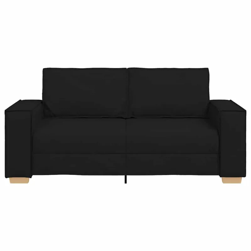 Dvivietė sofa, juoda, 180x78x84 cm, audinys