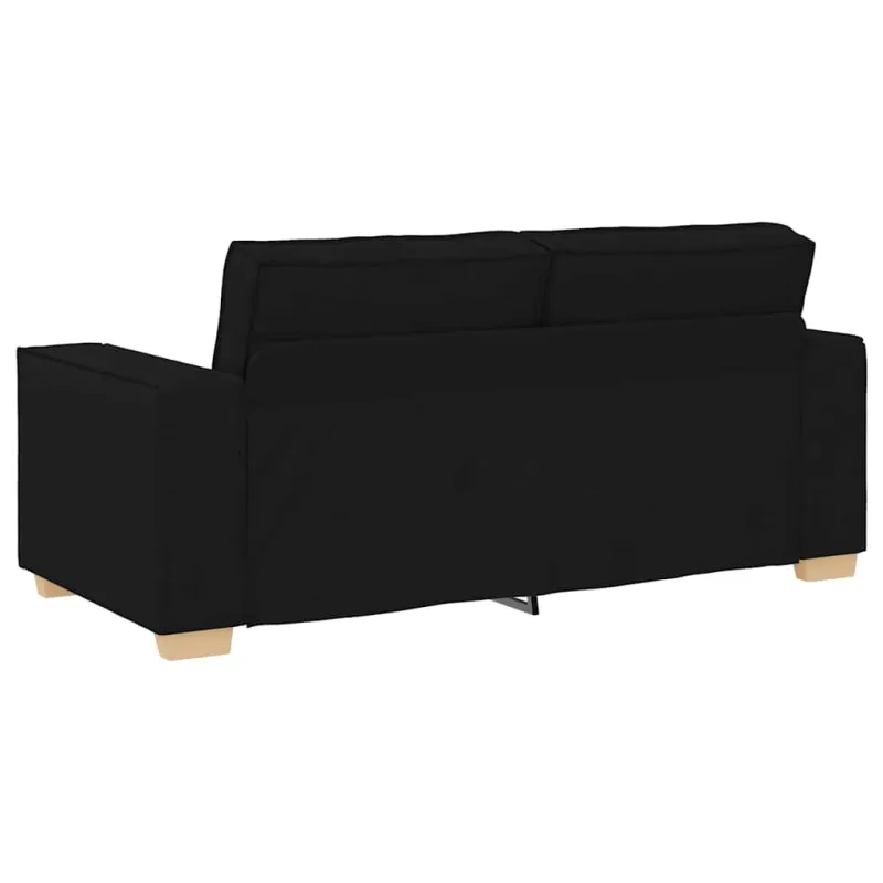 Dvivietė sofa, juoda, 180x78x84 cm, audinys