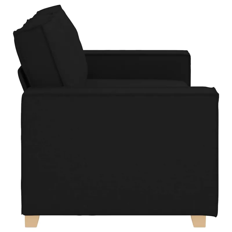 Dvivietė sofa, juoda, 180x78x84 cm, audinys