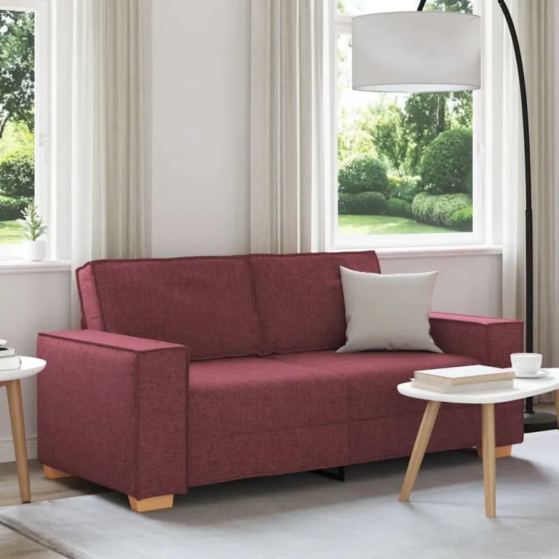 Dvivietė sofa, vyno raudonumo, 180x78x84 cm, audinys
