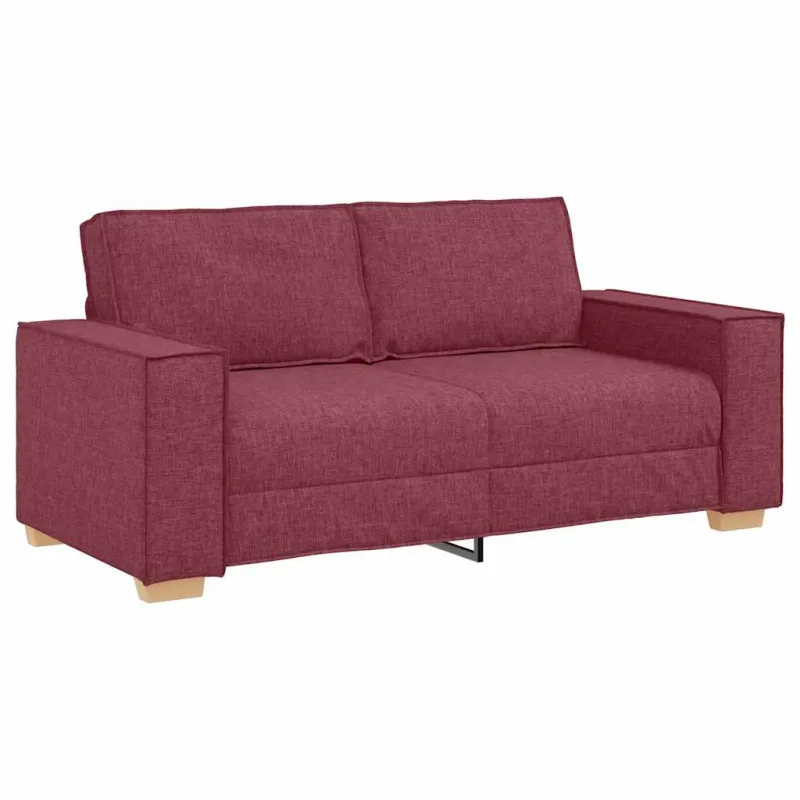 Dvivietė sofa, vyno raudonumo, 180x78x84 cm, audinys