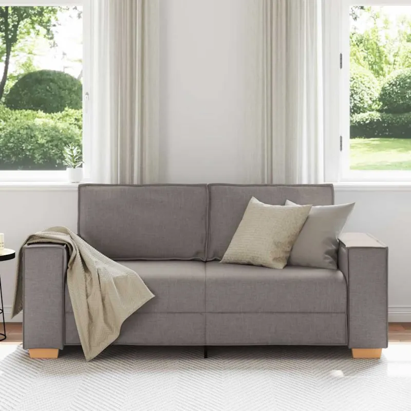 Dvivietė sofa, pilkai ruda, 180x78x84 cm, audinys