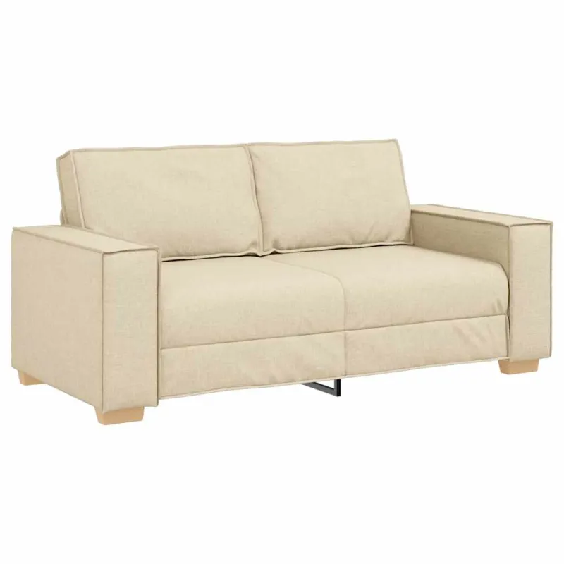 Dvivietė sofa, kreminės spalvos, 180x78x84 cm, audinys